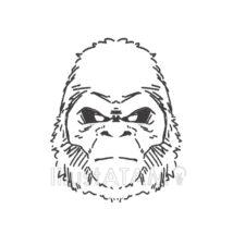 迫力のあるゴリラ