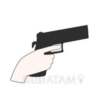 銃を持つ,手,武器,銃のイラスト素材