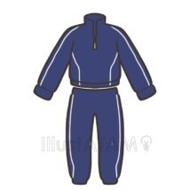 長袖の体操服（青色）