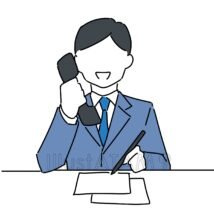 電話対応,メモ,仕事,社会人,電話のイラスト素材