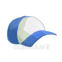 青い帽子（キャップ）