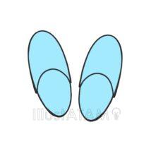 青色のスリッパ