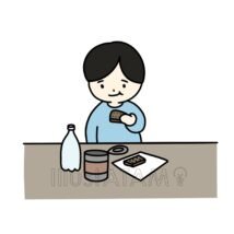 非常食を食べる