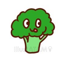 面白いブロッコリー,ブロッコリー,野菜のイラスト素材