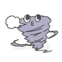 面白い台風,キャラクター,台風,天気,擬人化,災害のイラスト素材