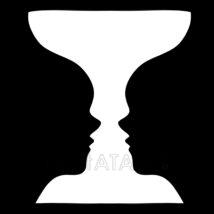 面白い騙し絵（黒パターン）