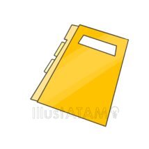 黄色ファイル,ビジネス,ファイル,仕事,学校,文房具のイラスト素材