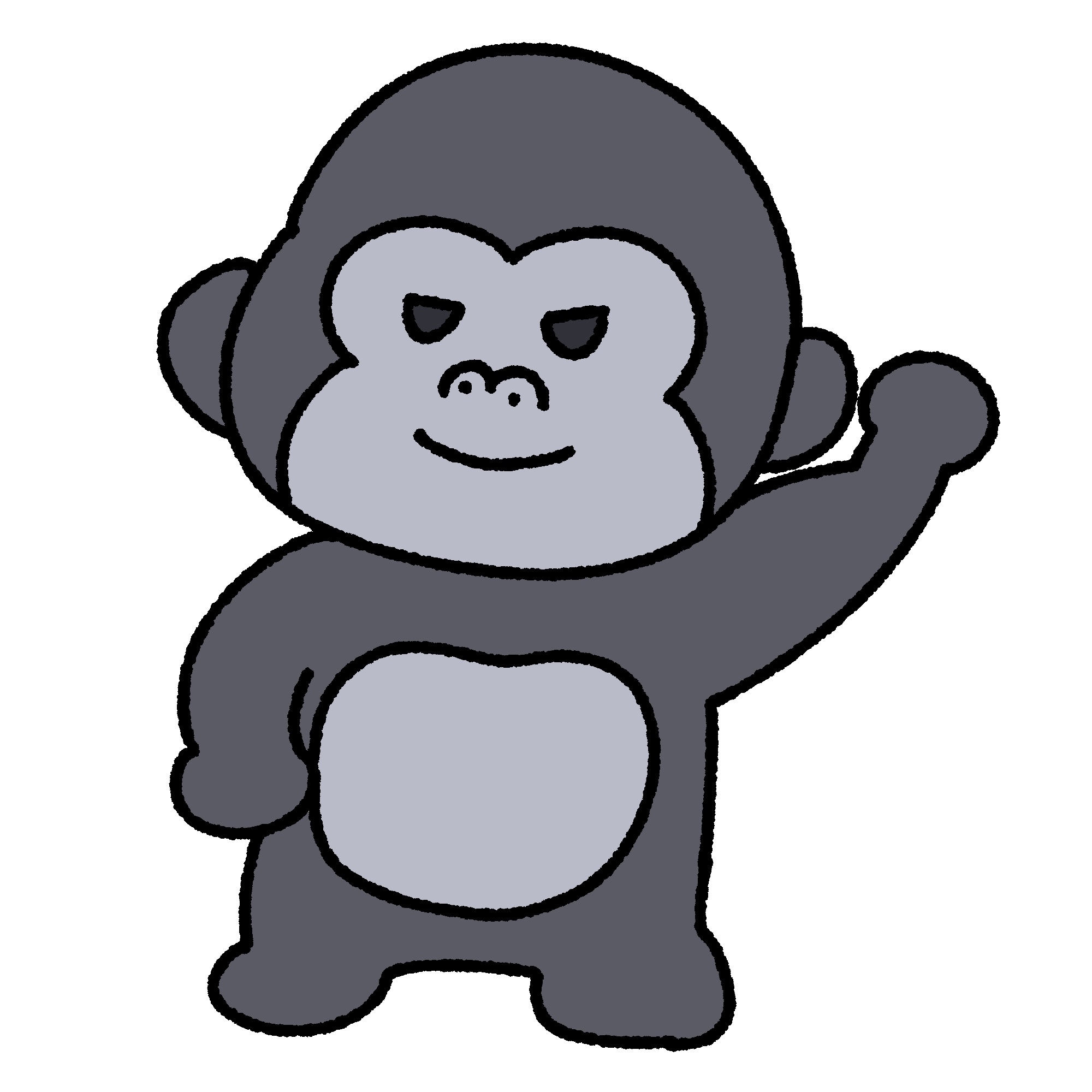 ゴリラのイラスト素材 - フリーイラスト素材配布サイト 無料イラスト 