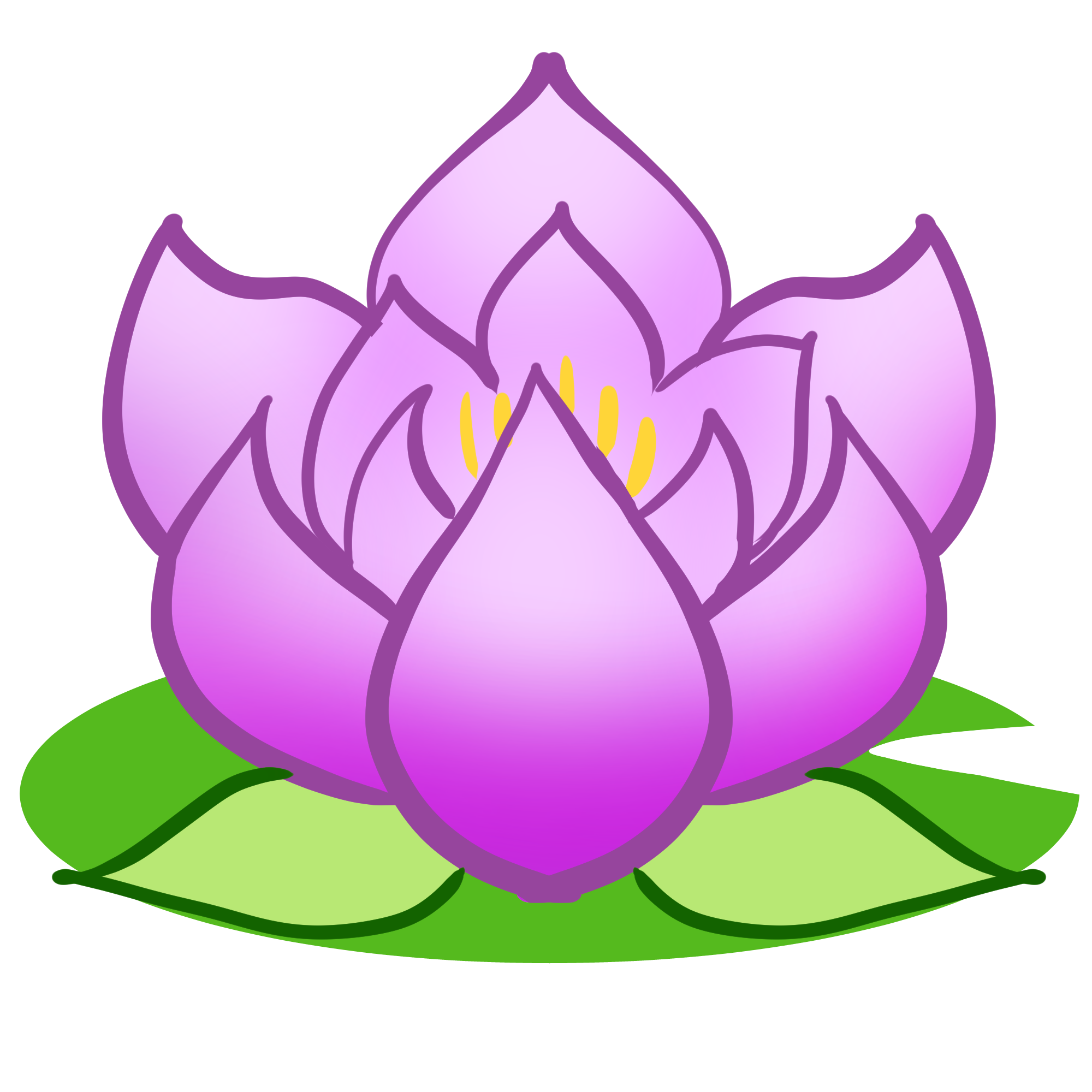 蓮の花』 (原画一点) （【一筆画のハスと睡蓮】暑中見舞い ほのぼの 