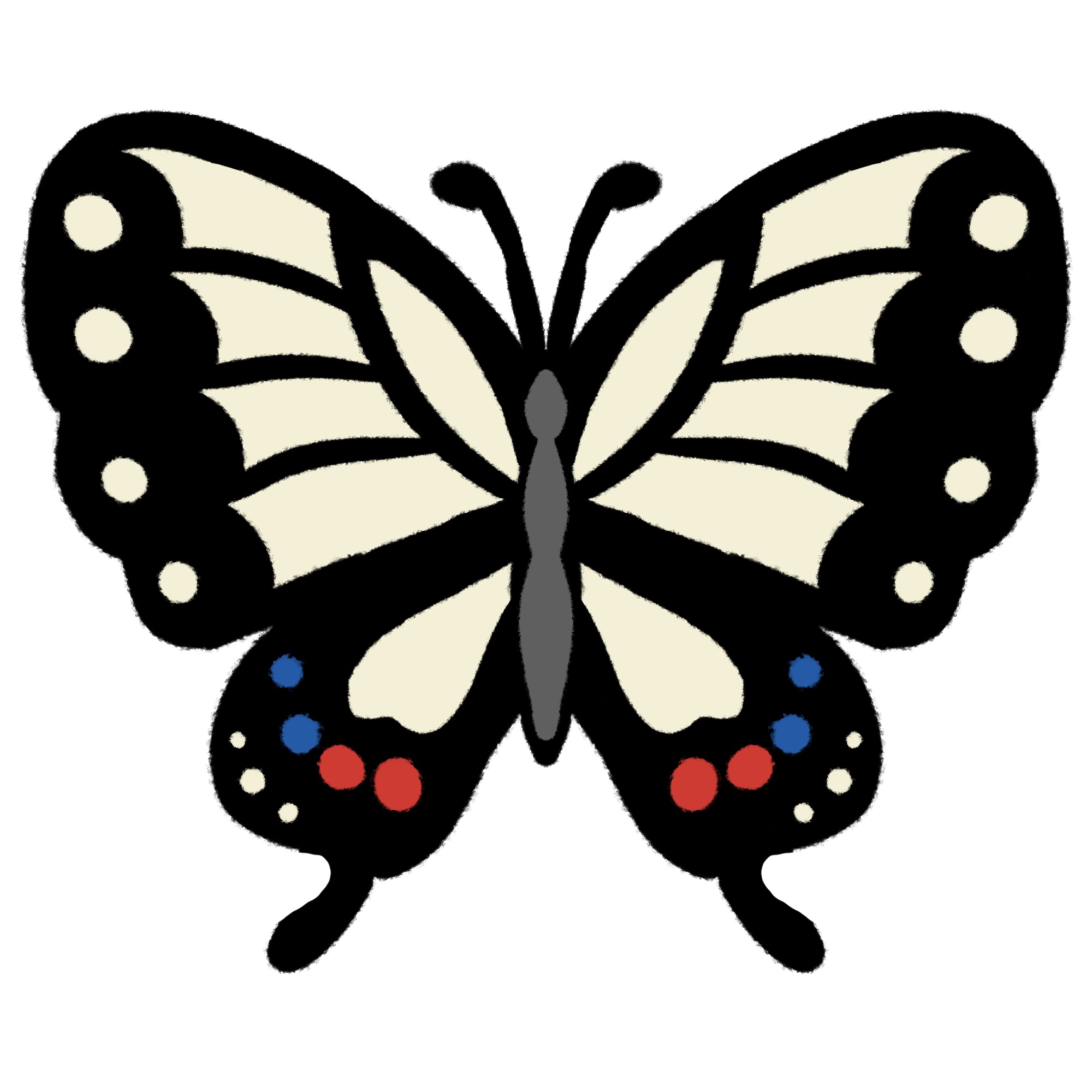 アゲハ 蝶 イラスト 簡単