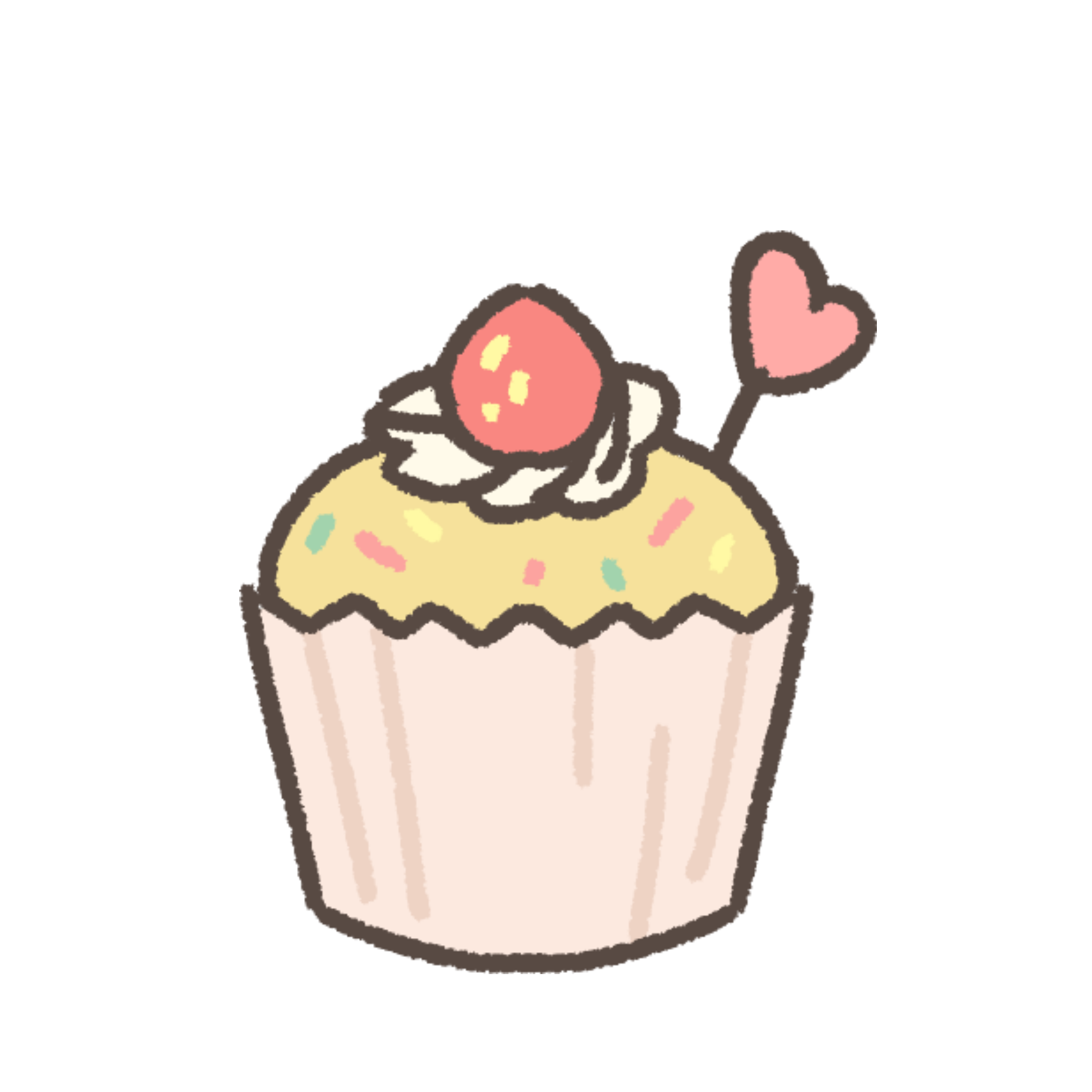 カップ ケーキ イラスト