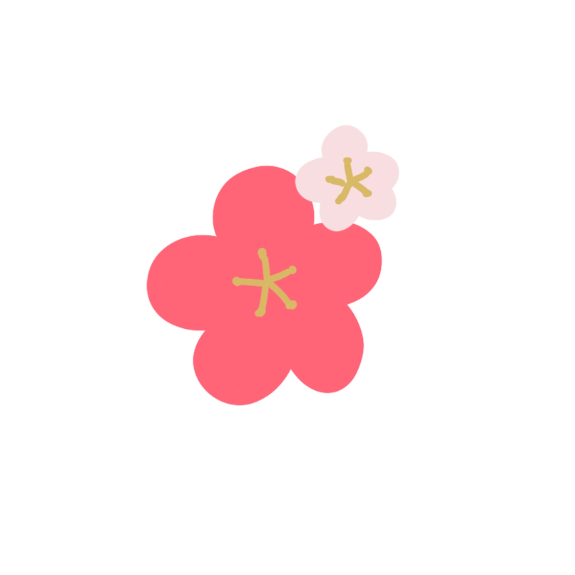 2 月 花 イラスト