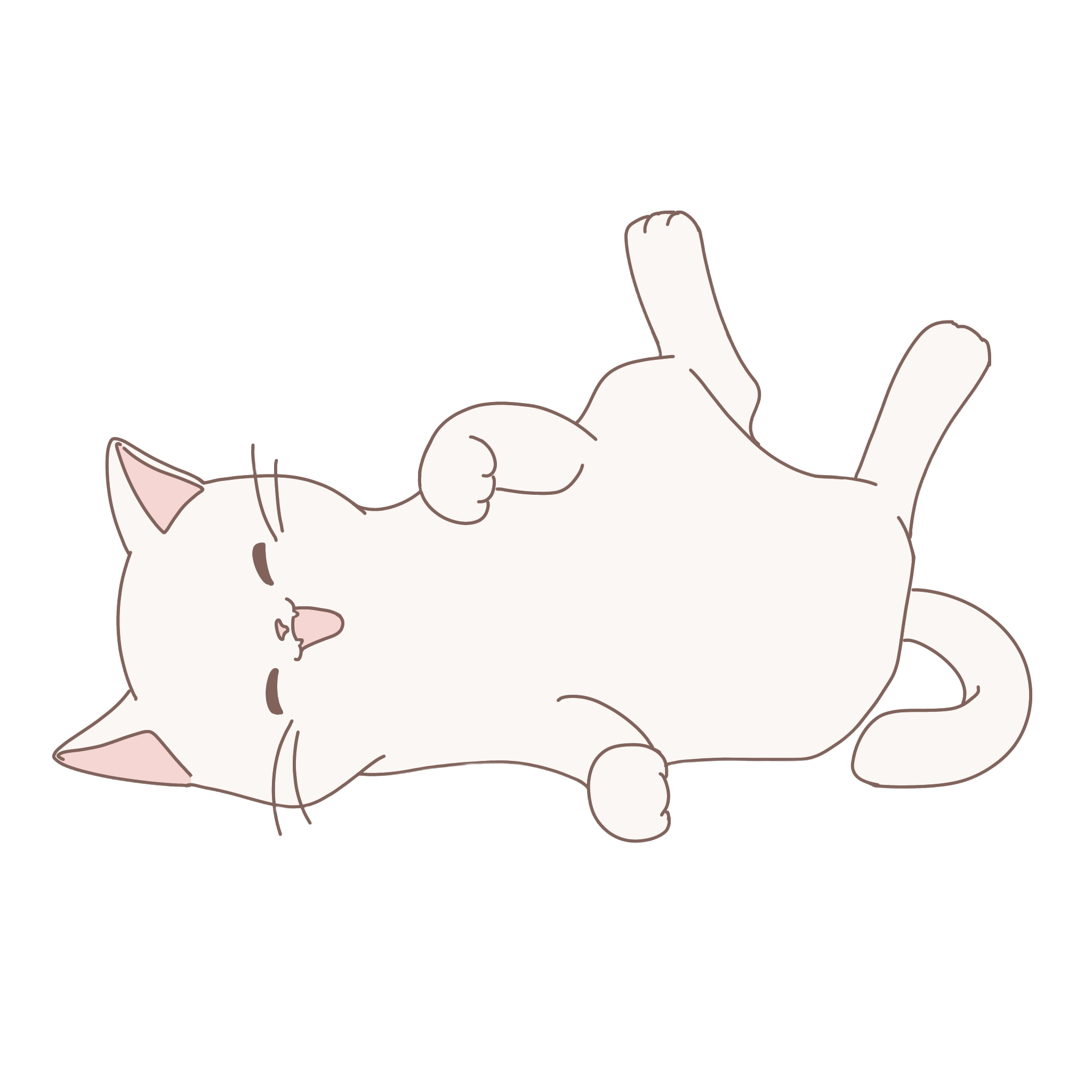 ゆるい猫のイラスト素材 - フリーイラスト素材配布サイトIllustATAM