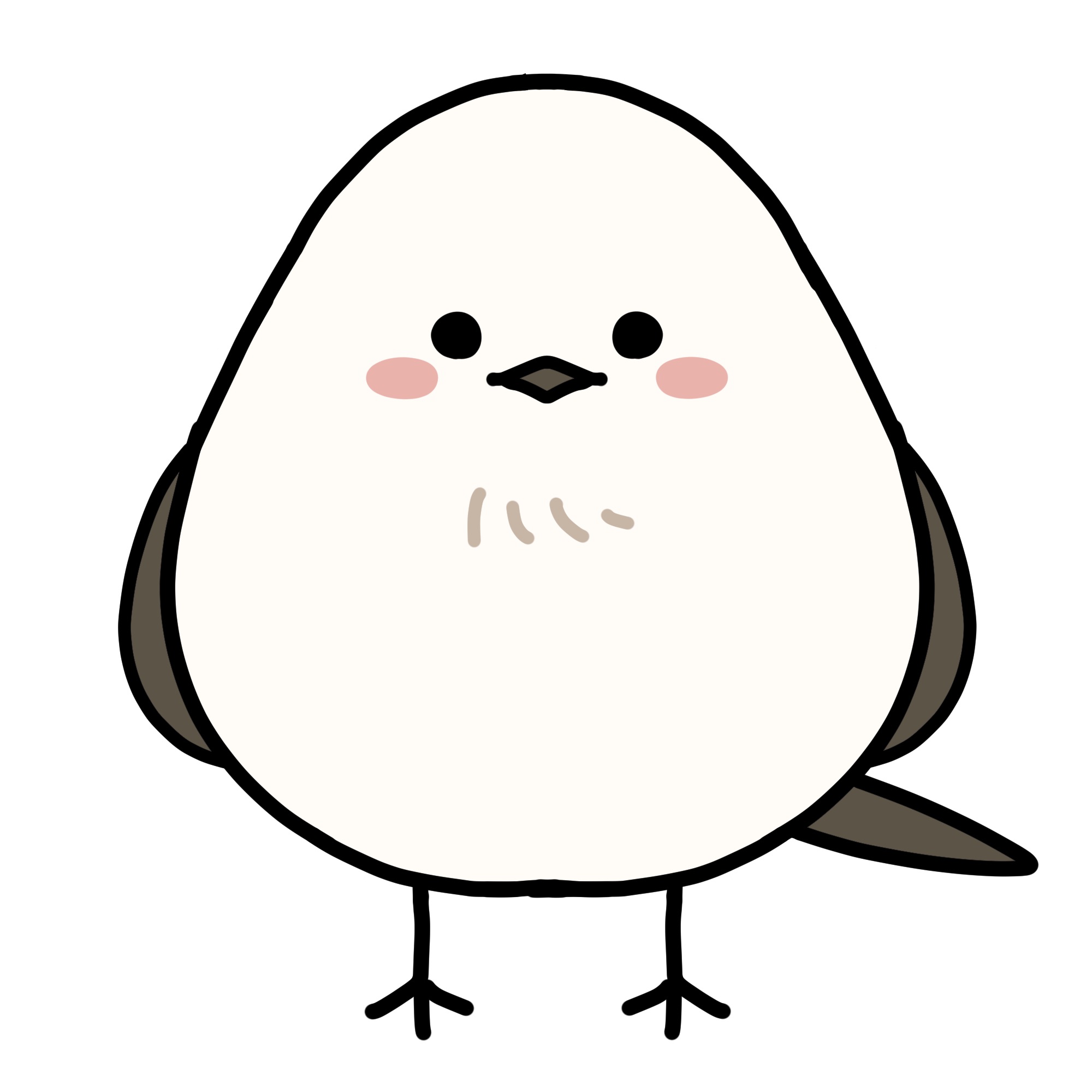 シマエナガ イラスト かわいい