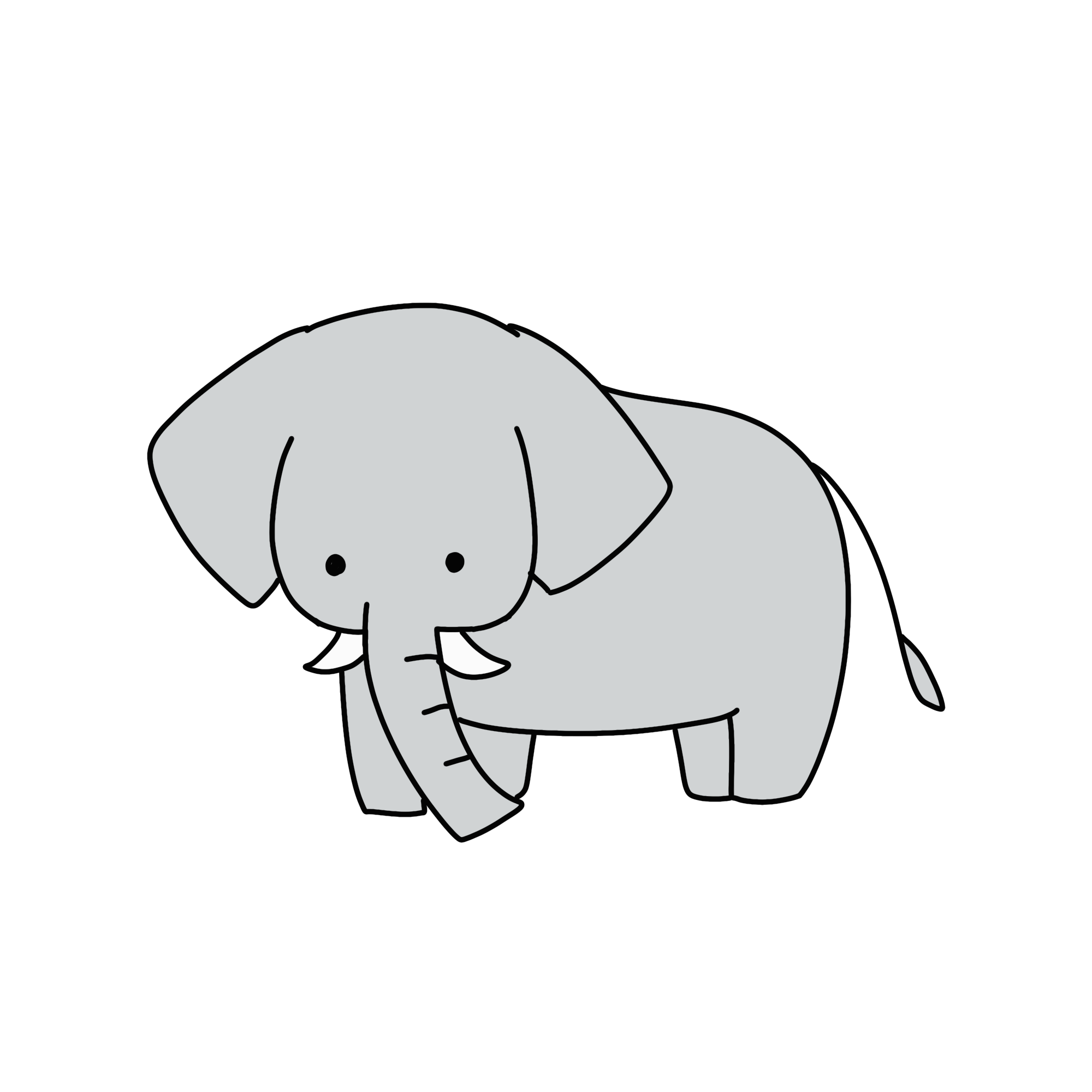 象 イラスト 簡単