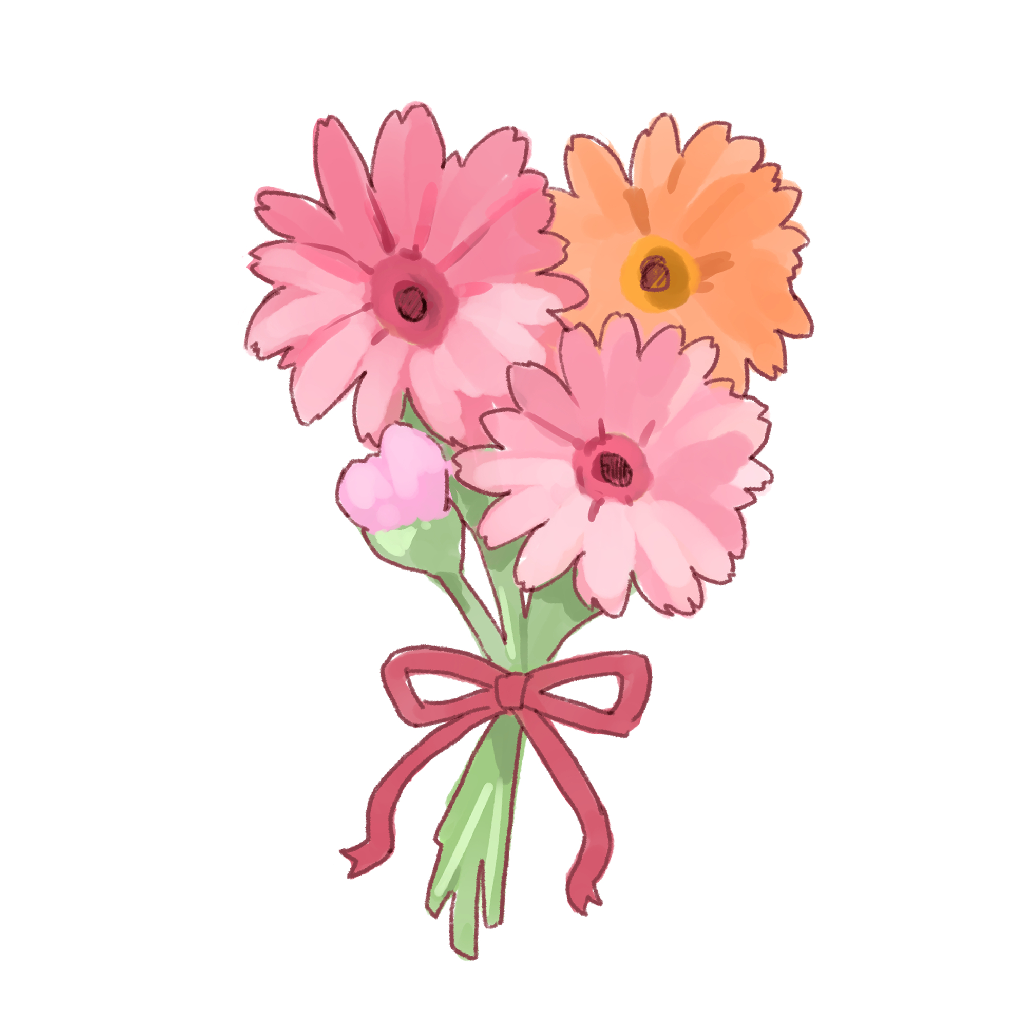 花束 イラスト 簡単