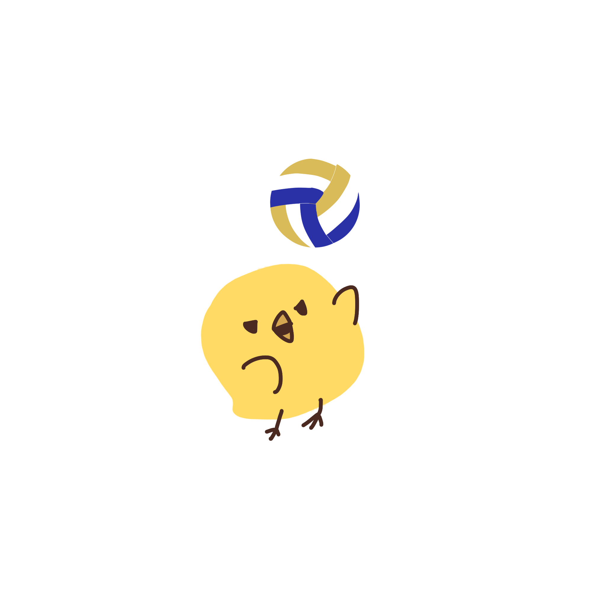 バレー イラスト かわいい
