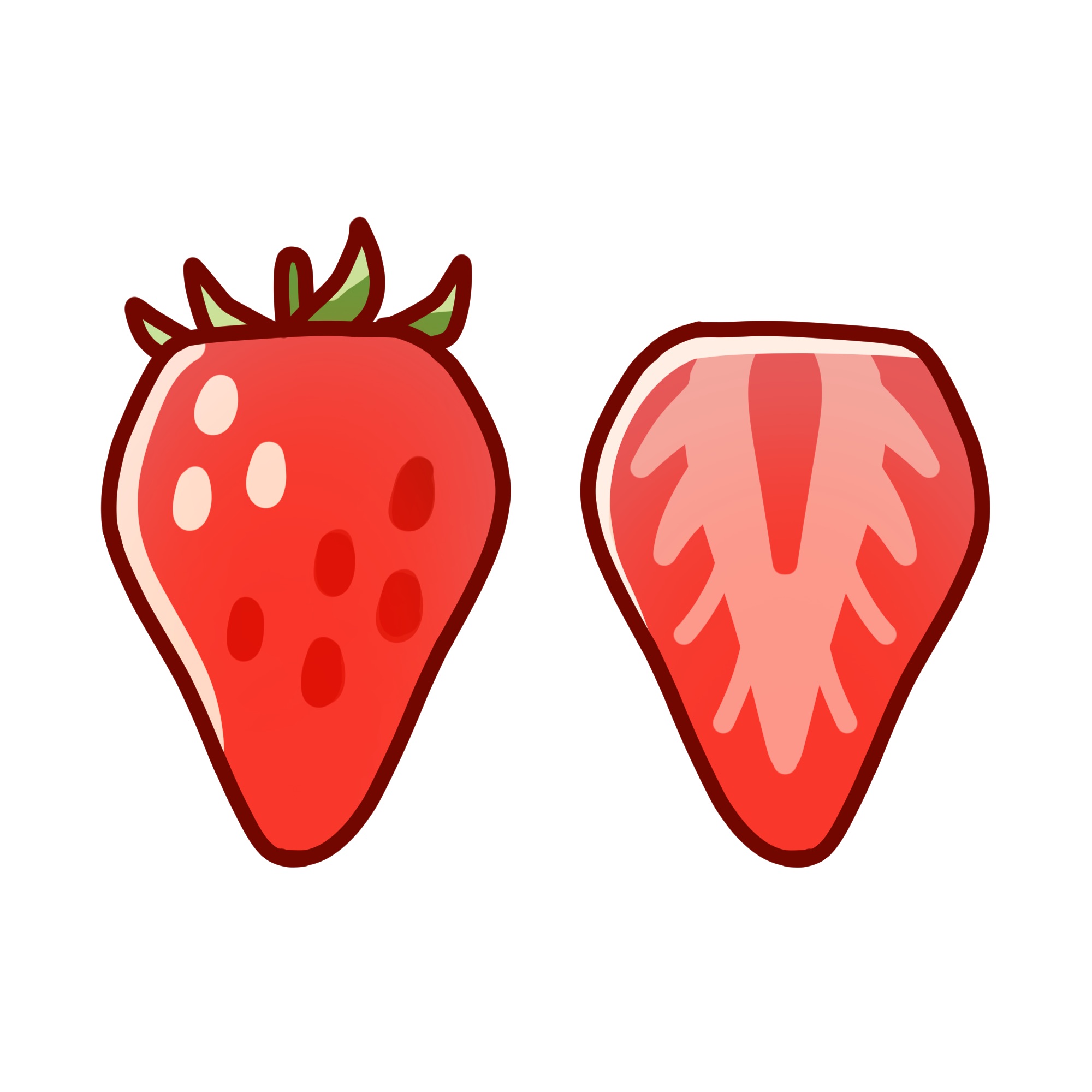 いちご イラスト 断面