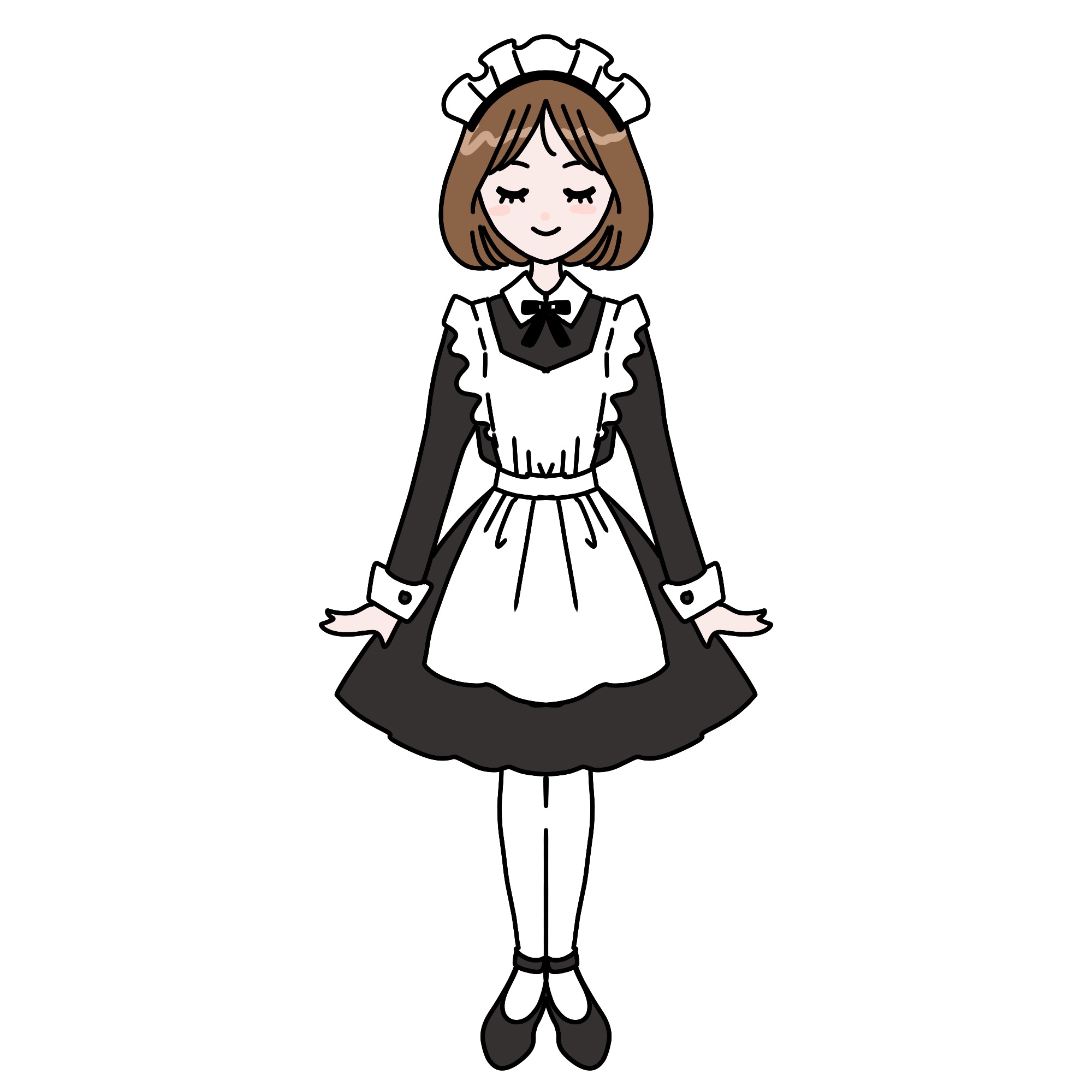 メイドのイラスト素材 - イラスト素材を無料でダウンロード 無料イラスト素材アタム