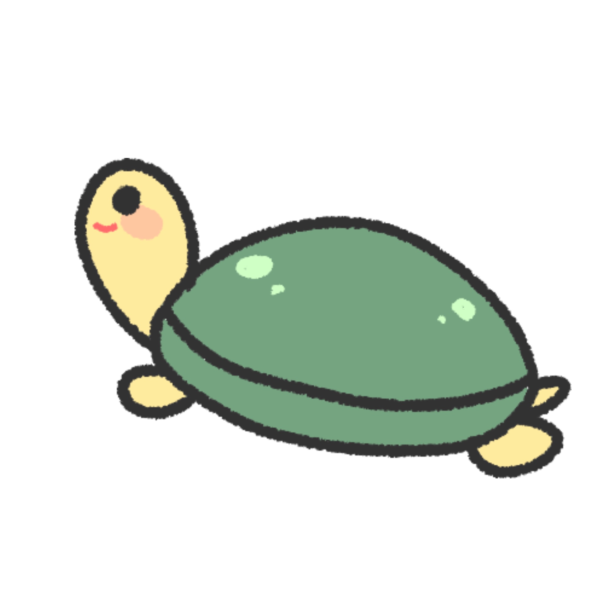 亀 イラスト 簡単