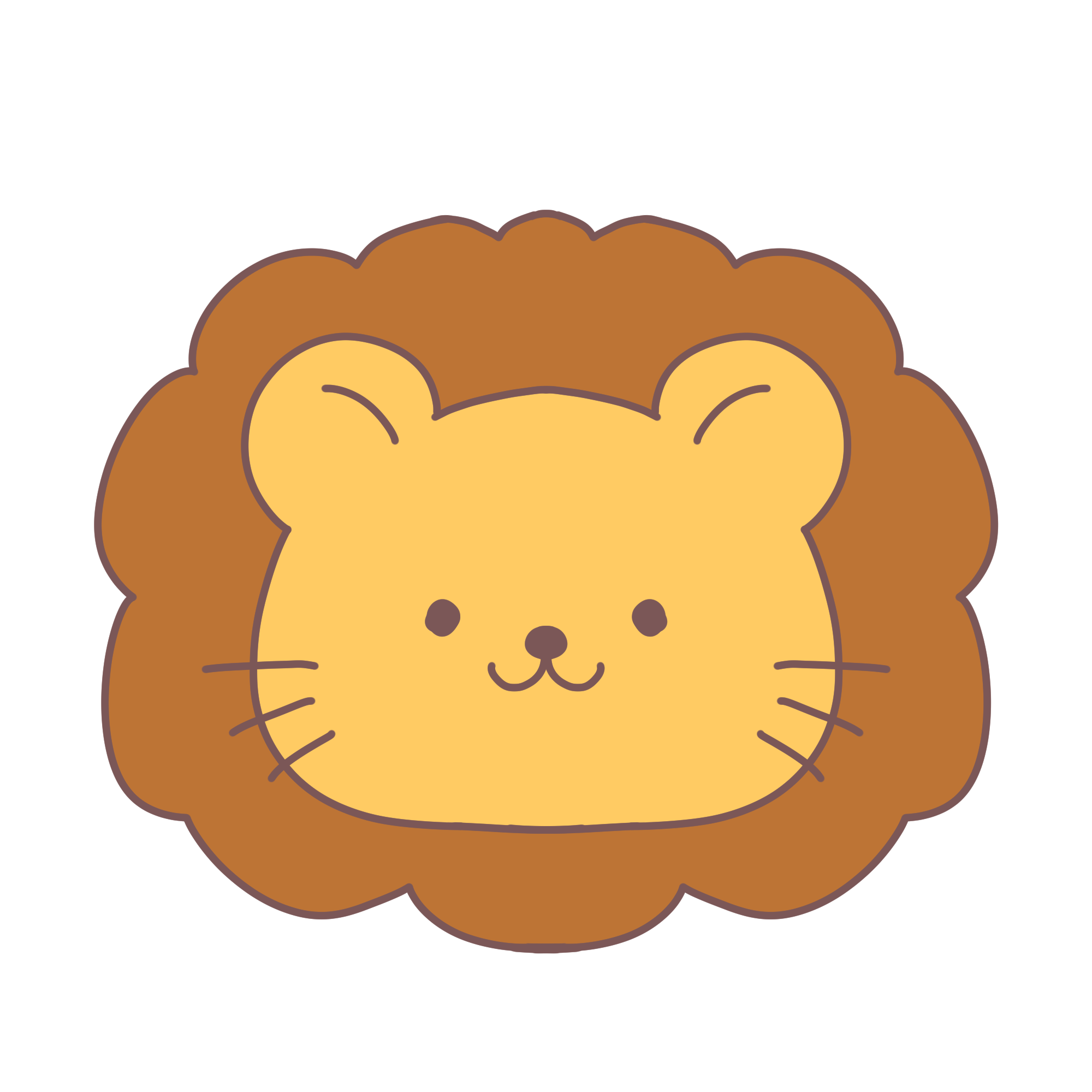 ライオン イラスト 簡単