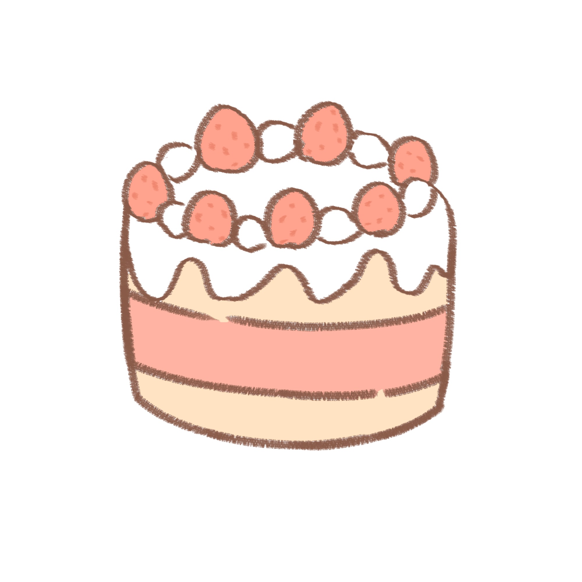 ケーキ イラスト 手書き