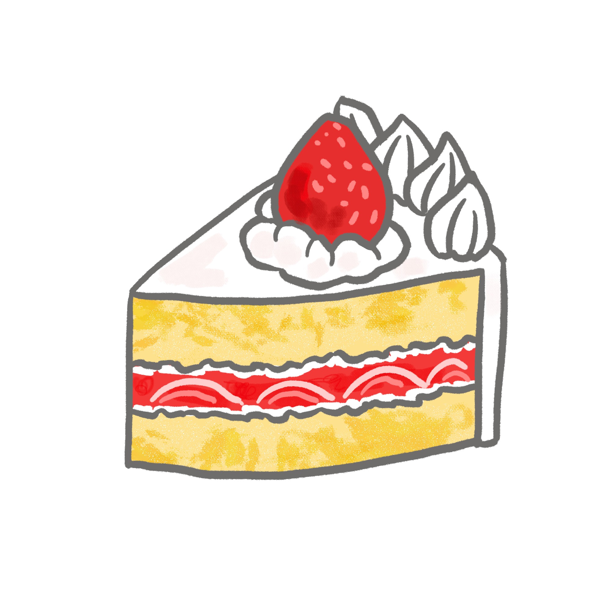 ケーキ イラスト 手書き
