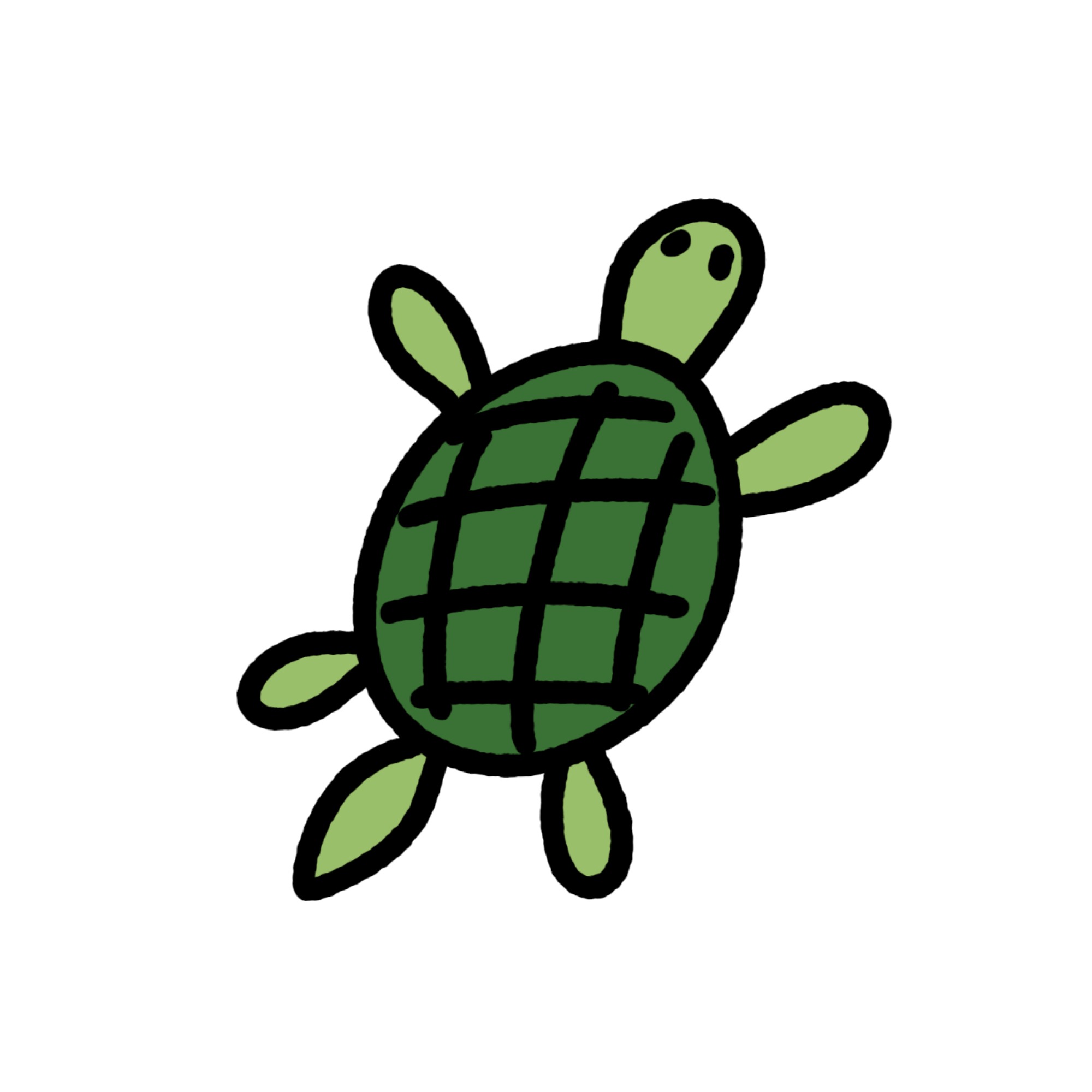 亀 イラスト 簡単