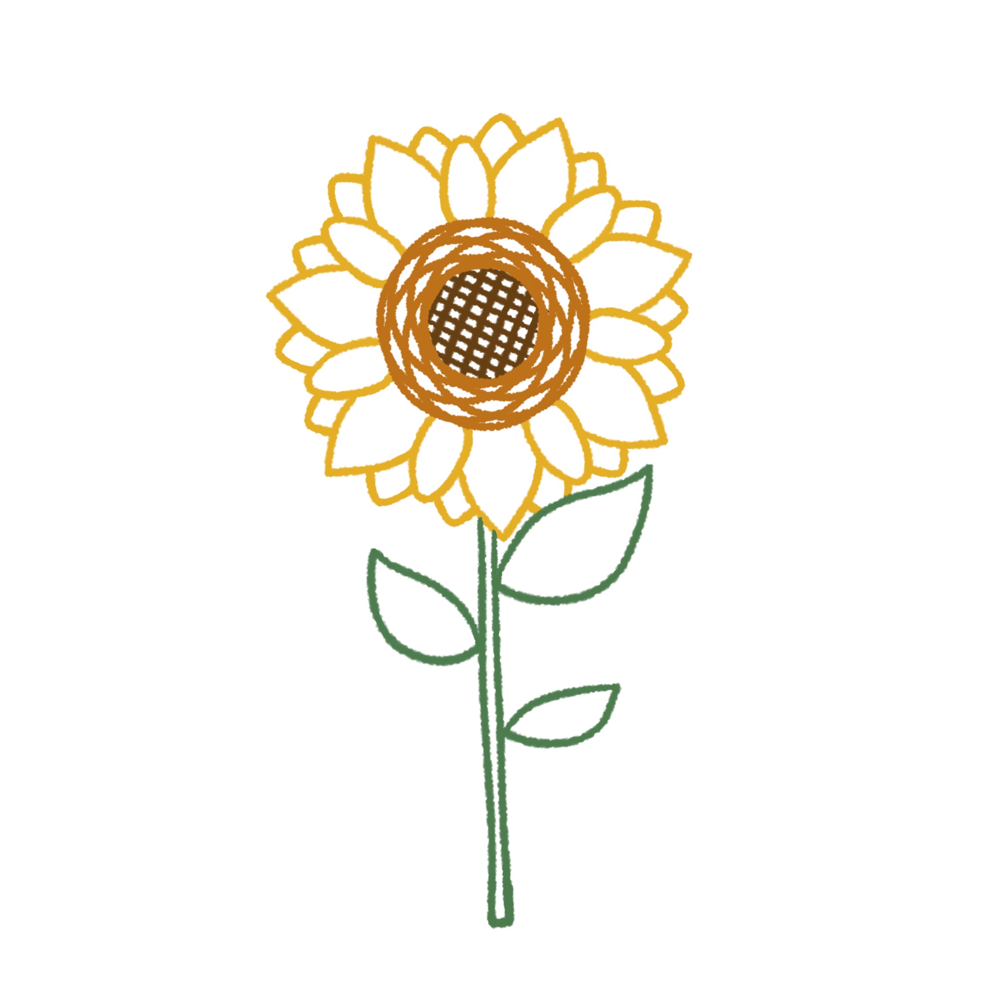 ひまわり イラスト 手書き