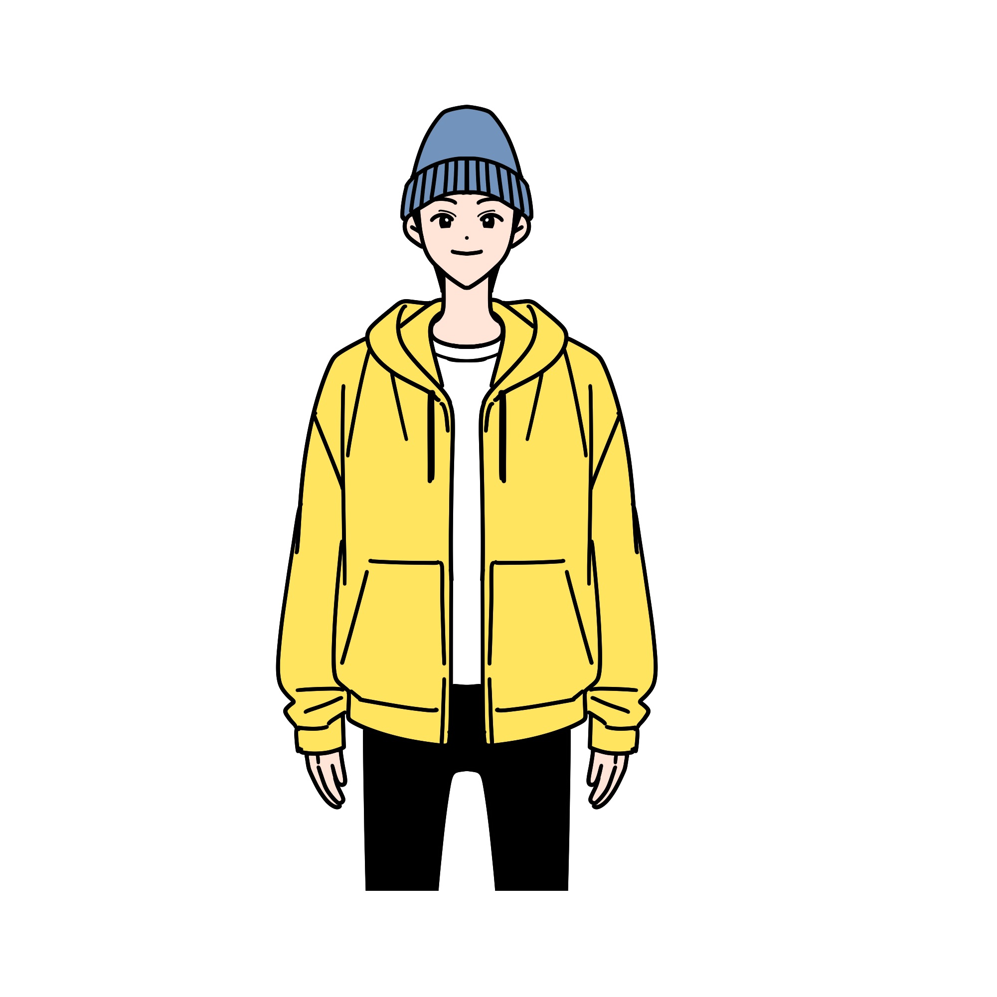 フード付きパーカーのイラスト素材 - イラスト素材を無料で 