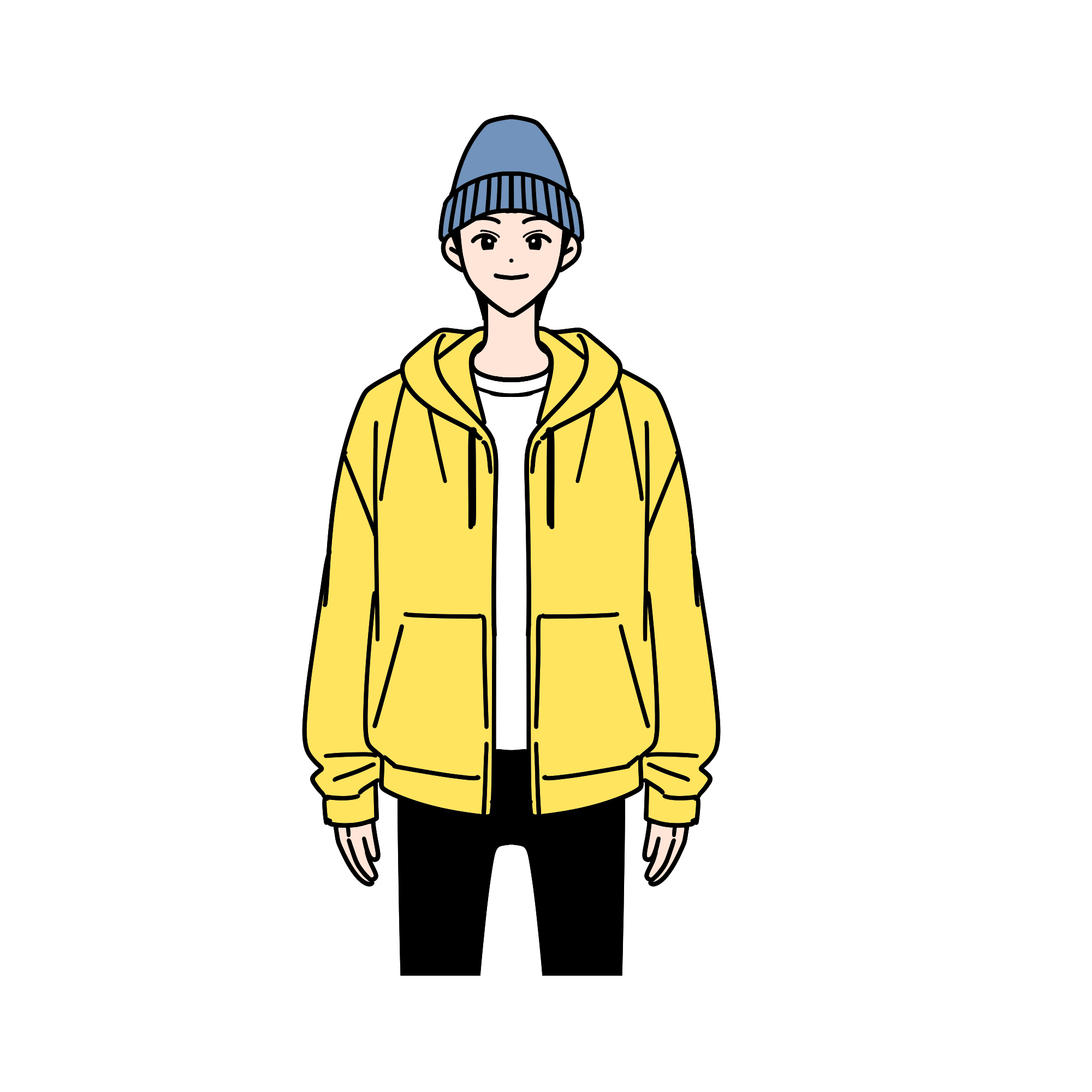 フード付きパーカーのイラスト素材 - イラスト素材を無料で 