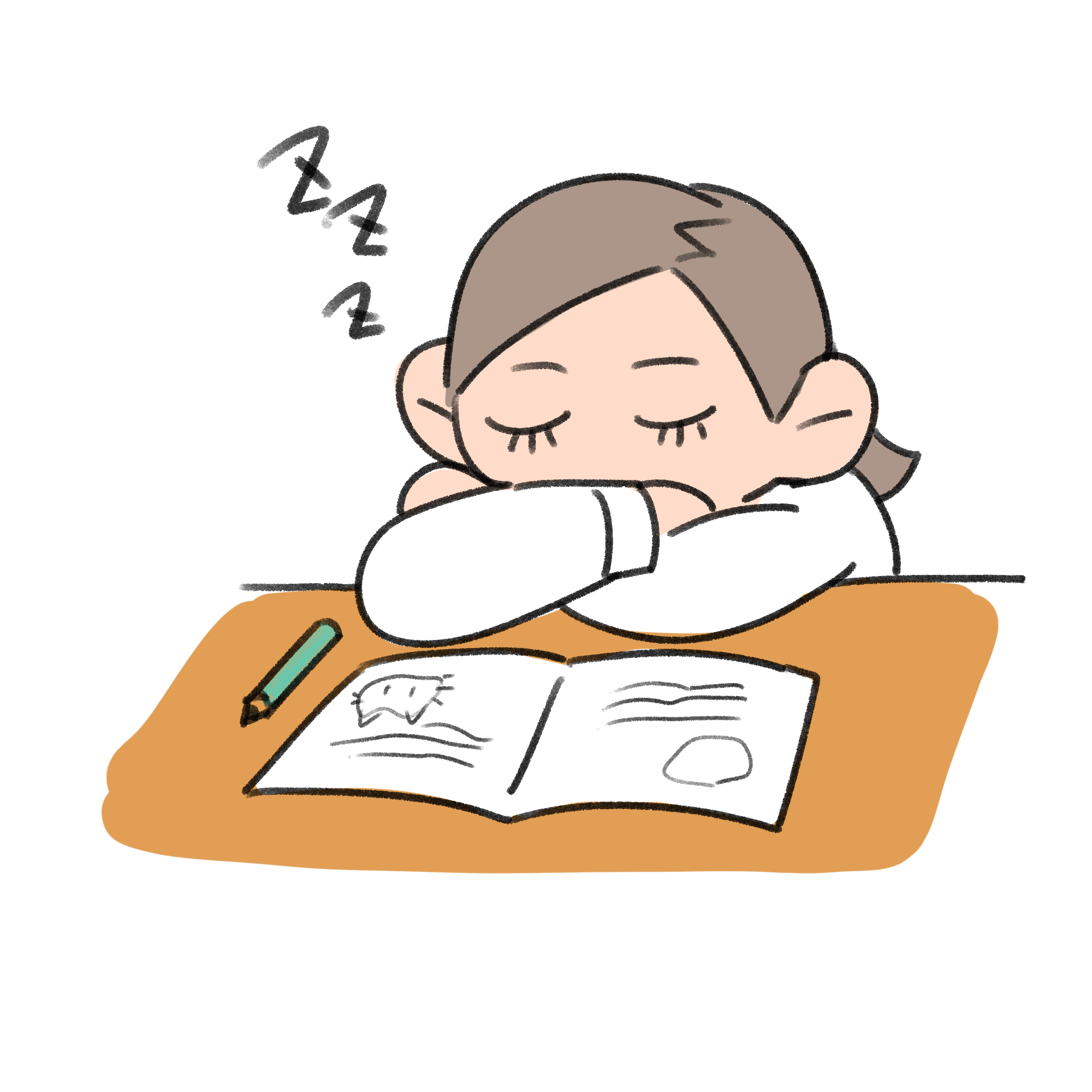 眠いのイラスト素材 - イラスト素材を無料でダウンロード 無料イラスト素材アタム