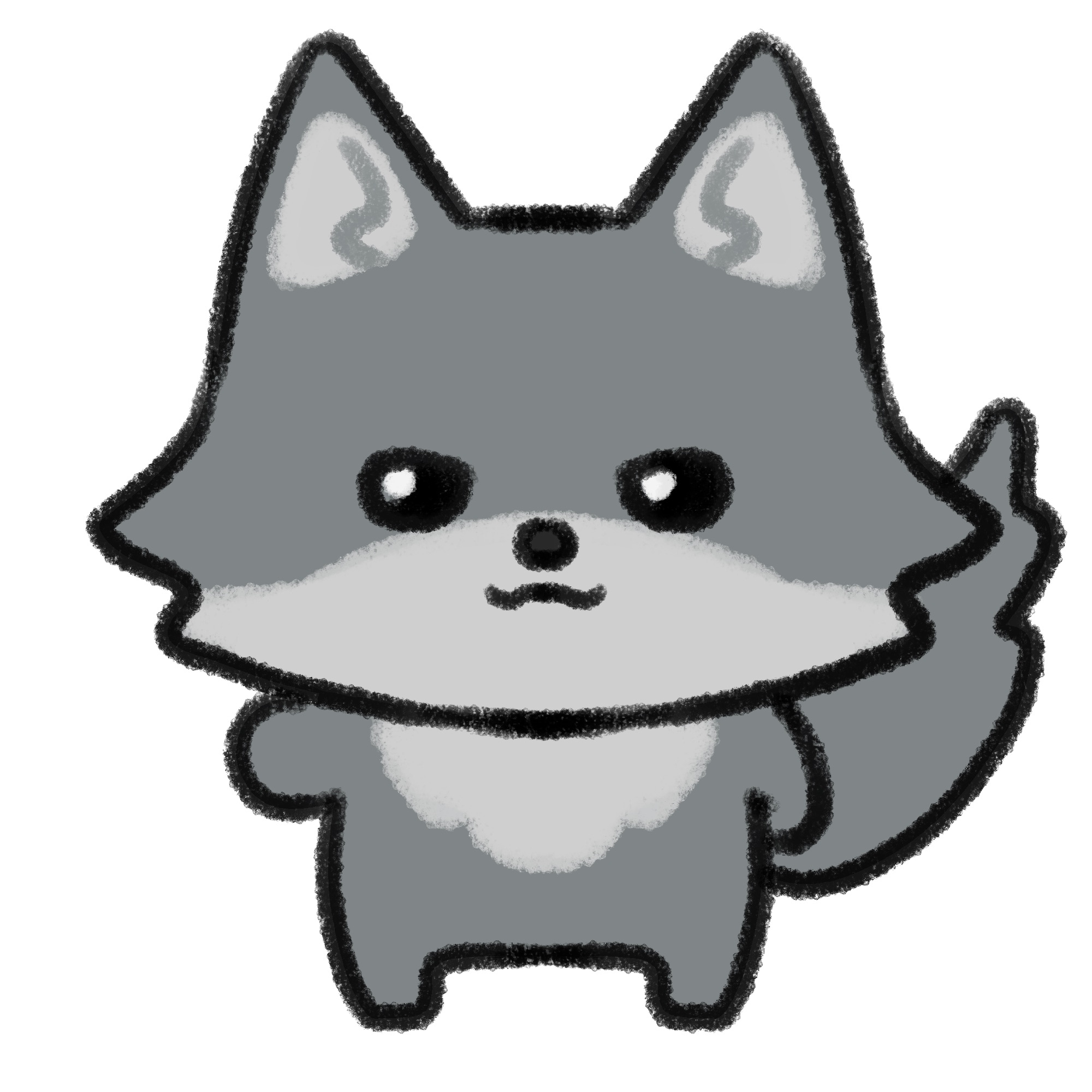 狼 イラスト 簡単