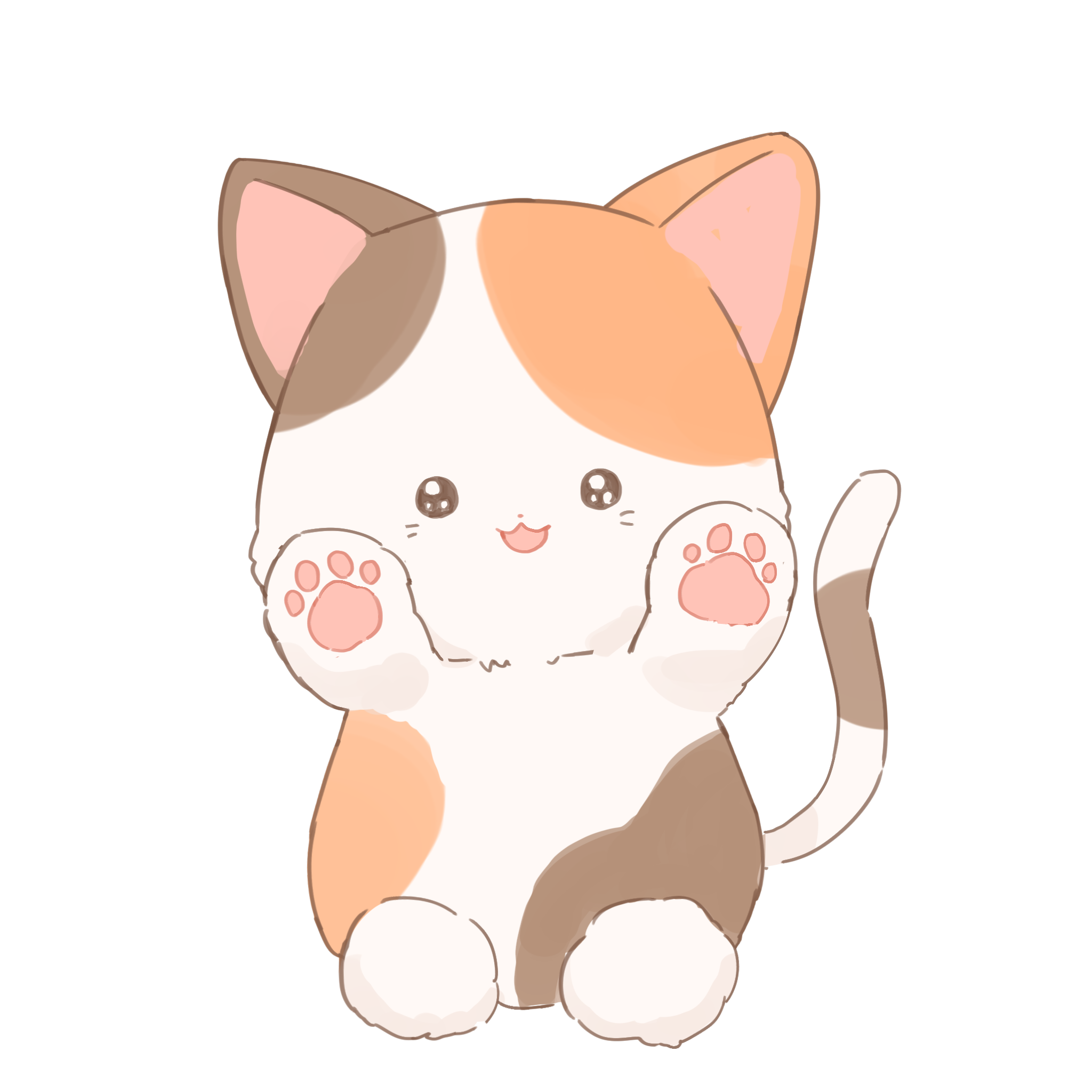 三毛猫のイラスト素材 - イラスト素材を無料でダウンロード 無料イラスト素材アタム