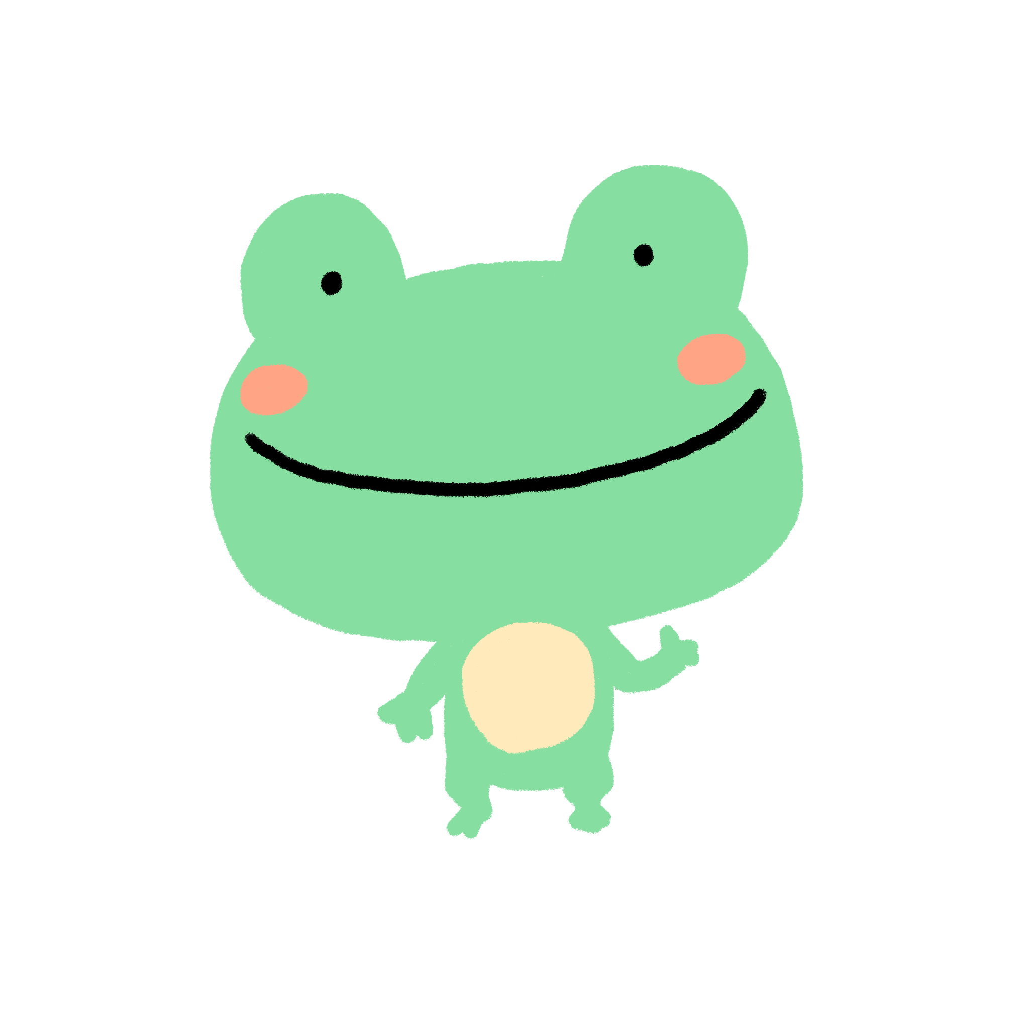 カエル かわいい イラスト