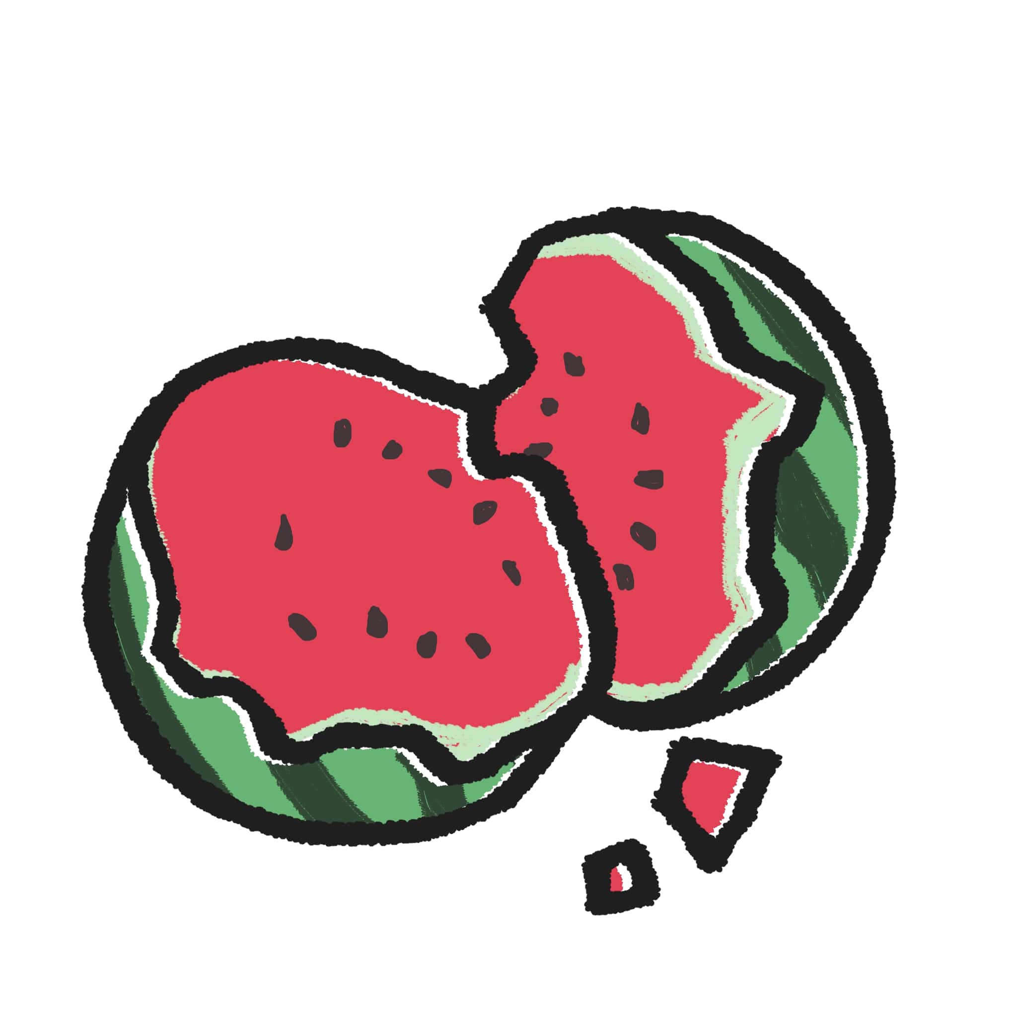 イラスト スイカ 割り