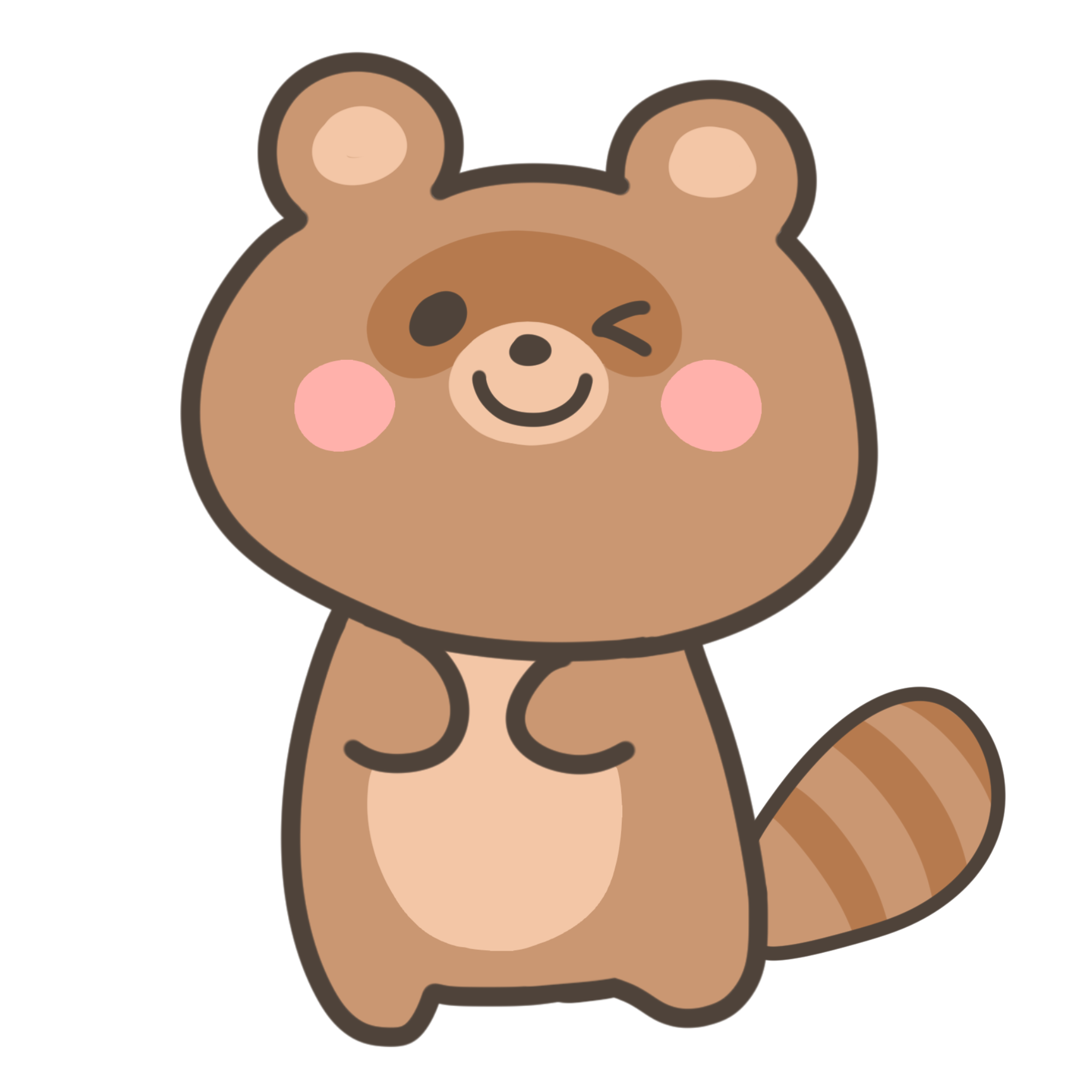 たぬきのイラスト素材 - イラスト素材を無料でダウンロード 無料イラスト素材アタム